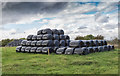 Silage bales by the bridleway  in GL54 5AF