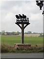 Monk Soham village sign in Monk Soham