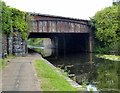 Railway bridge crossing the Leeds and Liverpool Canal in L20 8JB