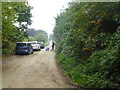 Teston Road viewed from the footpath from Kings Hill in ME18 5LD