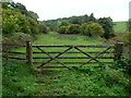 Waymarks on a gate near Bandley Bridge in CA16 6EG