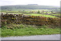 View over dry stone wall from road past Horrabank Farm in DL8 3JB