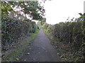 Wood Lane: path along north side of village in ST7 8PA