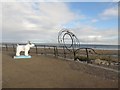 Decorated railings and sculpture, Seaburn in SR6 8YX