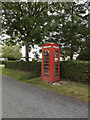 Telephone box on High Green in Great Moulton