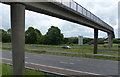 Footbridge across the M58 motorway in WN8 8BQ