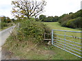 Footpath junction on Luxford's Lane in RH19 4HL