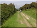 Footpath to Tennyson Down car park, High Down in Totland