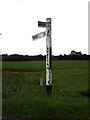 Signpost on Durbridge's Hill in IP22 5RP