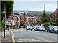Ormskirk Road towards Wigan town centre in WN3 5UT