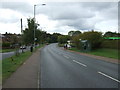 Bus stop and shelter on Hillside Road East, Bungay in NR35 1BF