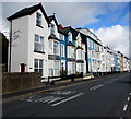 Road through Aberdovey seafront  in LL35 0LN