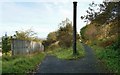 Path leaving the cycle route above Gibshill in PA15 2RB