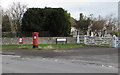 Pillarbox on a Minchinhampton corner in GL6 9JU