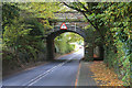 Railway bridge, Alcester Road near Bromsgrove in B60 2SJ