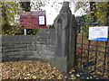 Church gatepost, Winsford in CW7 2NF