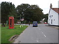 Telephone box on Rainsburgh Lane. Wold Newton in YO25 3YN