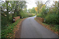 Bridge parapet on country lane in WR9 7EF