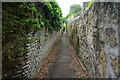 Narrow passage above Mountain Ash in BA1 2UR