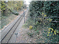 Railway line taken from the bridge in Brentwood Road in RM2 5ST