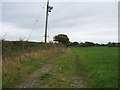 Farm track (footpath) off London Road (A50) in WA16 9NE