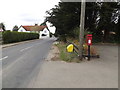 Village Hall Postbox & School Hill in CO2 0LR
