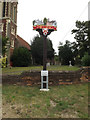 Messing Village sign in Messing-cum-Inworth