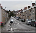 Quarella Street speed bump, Cadoxton, Barry in CF63 4LX