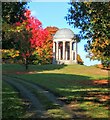 Ionic temple with autumn colours in GU28 0DN