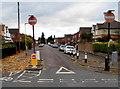 No Entry signs, Churchill Road, Gloucester in GL1 4UQ