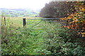 Gateway at field entrance on footpath south from A35 in DT2 9AG