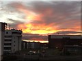 Sunset over Edinburgh College in EH21 8RQ