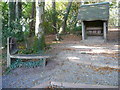 Seat and shelter, Colby Woodland Garden, Amroth in SA67 8LX