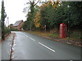 Telephone box on Saighton Lane in CH3 6EG