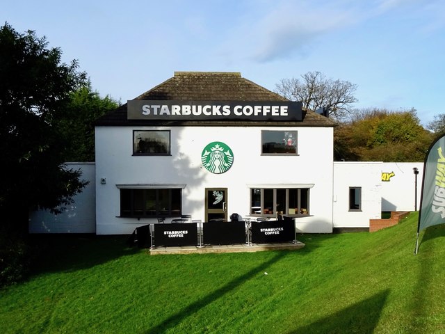 Starbucks and Subway in DE21 5DB