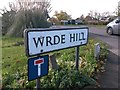 Highworth: Wrde Hill sign in SN6 7BS