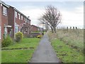 Path at the back of Tintagel Close, East Herrington in SR4 9NP