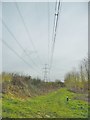 Long Bredy, power lines in DT2 9EE