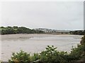 View from a Plymouth-Exeter train - Teign estuary near Ware Barton in TQ14 9PT