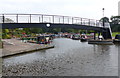 Footbridge at the entrance to Wildwood Marina in ST17 4RR