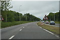 Dual Carriageway ends, A2 in CT16 3AR