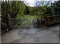 Gate across a public footpath near Ty Du Farm, Clyne in SA11 4BT