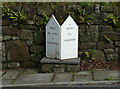 Milepost on the B4314 in Ludchurch Community in SA67 8TG