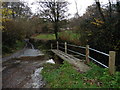 Ford and footbridge on River Kit in TA20 3ES