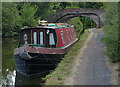 Narrowboat at Hinksford Bridge No 38 in DY6 0AX
