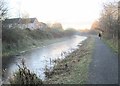 Dog-walking by a frozen Union Canal in FK2 0TZ