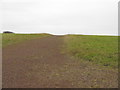 Track in a grass field at Gullane in EH31 2ES