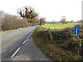 The A272 looking east from junction with access road in RH17 5QT