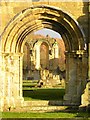 Through the south portal of Byland Abbey in YO61 4BD