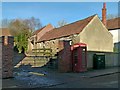 Stable range at White House Farm, and K6 telephone kiosk in Ab Kettleby
